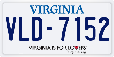 VA license plate VLD7152