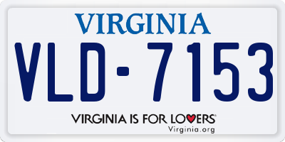 VA license plate VLD7153