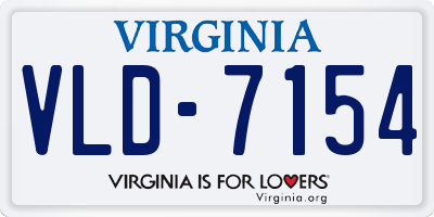 VA license plate VLD7154