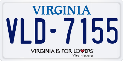 VA license plate VLD7155
