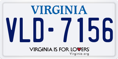 VA license plate VLD7156