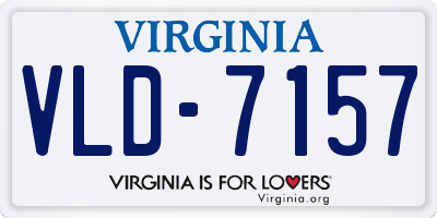 VA license plate VLD7157