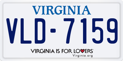 VA license plate VLD7159