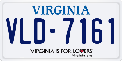 VA license plate VLD7161