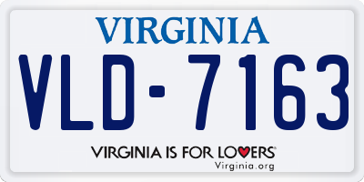 VA license plate VLD7163