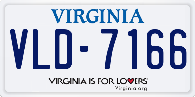 VA license plate VLD7166