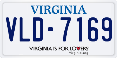 VA license plate VLD7169