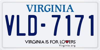 VA license plate VLD7171
