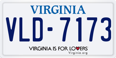 VA license plate VLD7173