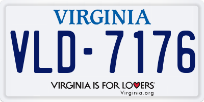 VA license plate VLD7176