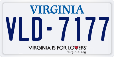 VA license plate VLD7177