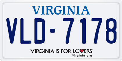 VA license plate VLD7178