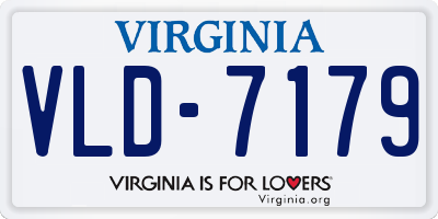 VA license plate VLD7179