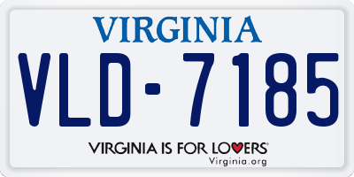 VA license plate VLD7185