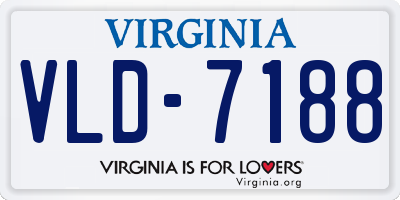 VA license plate VLD7188