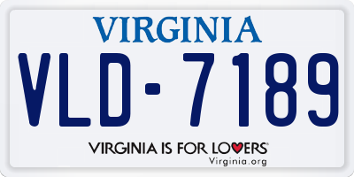 VA license plate VLD7189