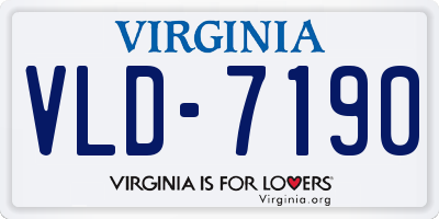 VA license plate VLD7190
