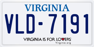 VA license plate VLD7191