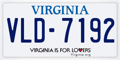VA license plate VLD7192
