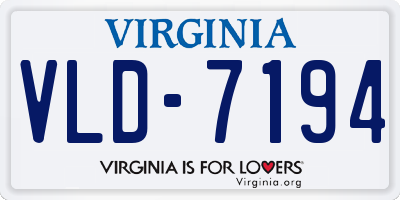 VA license plate VLD7194