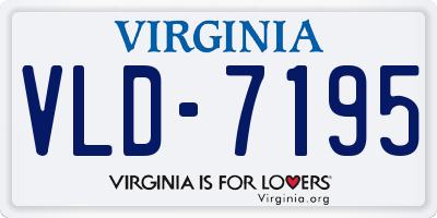 VA license plate VLD7195