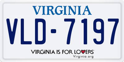 VA license plate VLD7197