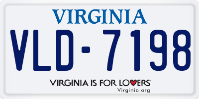 VA license plate VLD7198