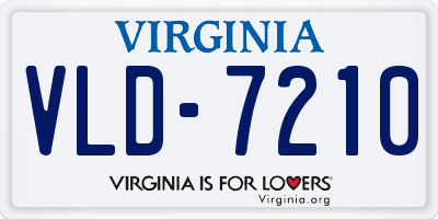 VA license plate VLD7210