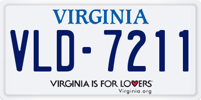 VA license plate VLD7211
