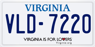 VA license plate VLD7220