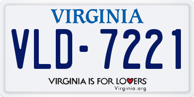 VA license plate VLD7221