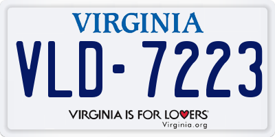 VA license plate VLD7223