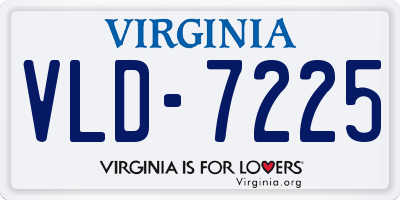 VA license plate VLD7225