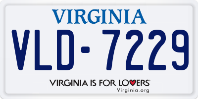 VA license plate VLD7229