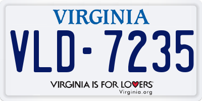 VA license plate VLD7235