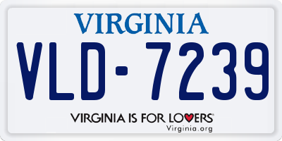 VA license plate VLD7239