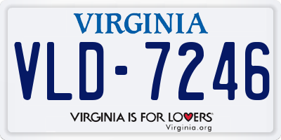 VA license plate VLD7246