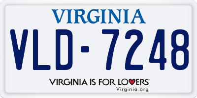 VA license plate VLD7248