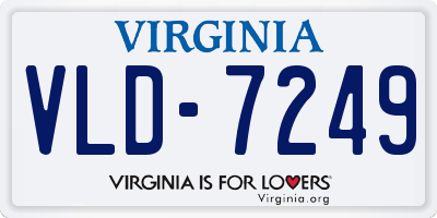 VA license plate VLD7249