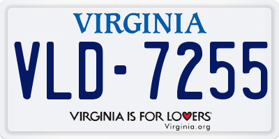 VA license plate VLD7255