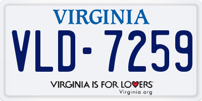 VA license plate VLD7259