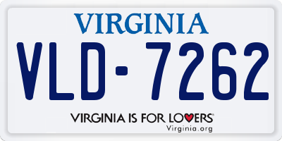 VA license plate VLD7262