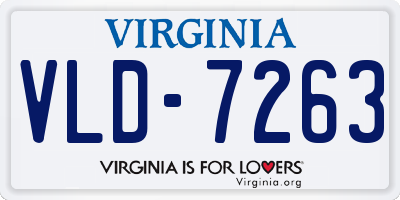 VA license plate VLD7263