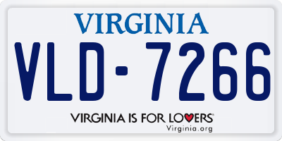 VA license plate VLD7266