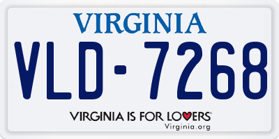 VA license plate VLD7268