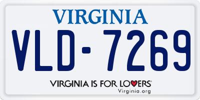 VA license plate VLD7269