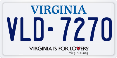 VA license plate VLD7270
