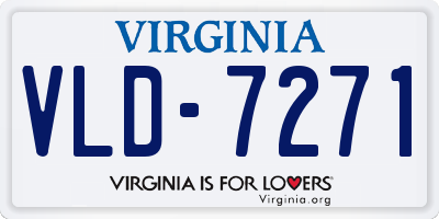VA license plate VLD7271