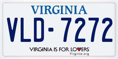 VA license plate VLD7272