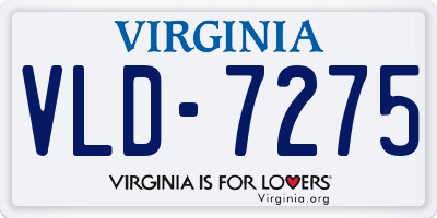 VA license plate VLD7275